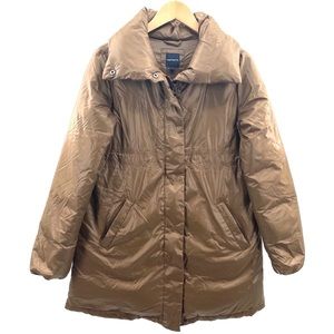 GAP Maternity Women's Brown Puffer Jacket